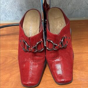 AEROSOLES Red Heeled Mules